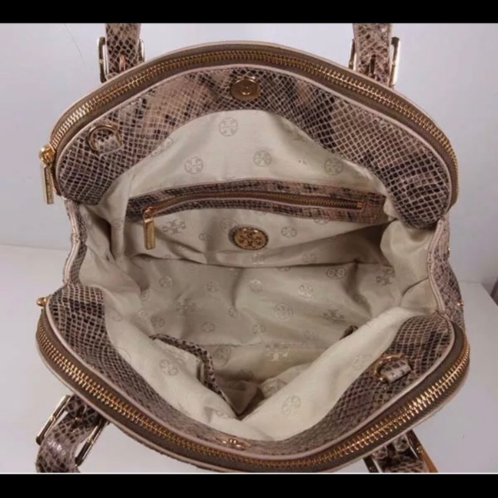 Tory Burch Catalina Python Handbag - image 3